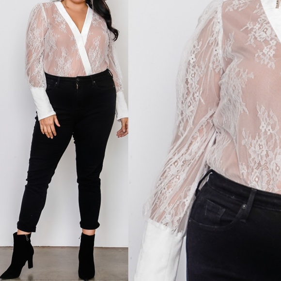 True Love Lace Plus Size Bodysuit - Picture 7 of 7